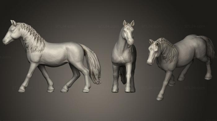 Статуэтки животных (Игрушечная лошадка, STKJ_1722) 3D модель для ЧПУ станка